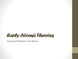 Early Atomic Theories
