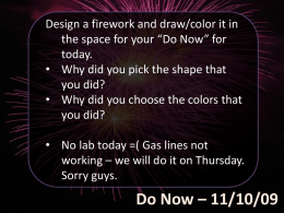Do Now – 11/10/09 - Schurz High School