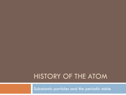 chm 115 history of atom perioic table and subatomic particlesx