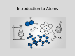 Intro to atoms