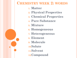 Chemistry week 1: words