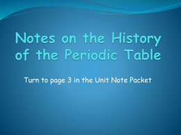 Periodic Table and Periodic Trendsx