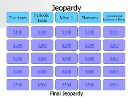 Atoms and Periodic Table Review