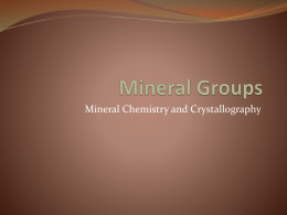 Mineralogy and Crystallography 2013
