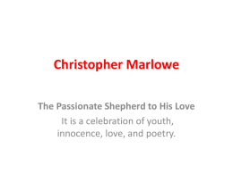 Christopher Marlowe(1564-93)