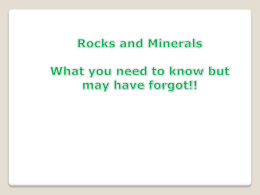 Grade 3 Rocks and Minerals Review