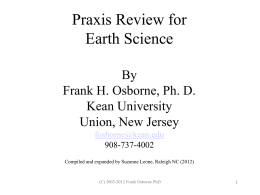 Study Guide for the Praxis II in Earth