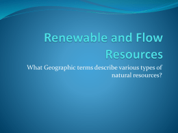 Renewable and Flow Resources - Grand Erie District School Board