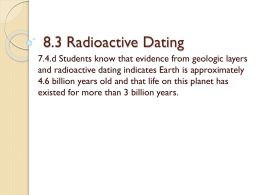 8.3 Radioactive Dating