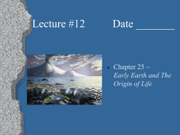 Lecture #12 Date