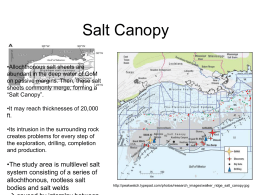 Salt Canopy - UTEP Geological Sciences