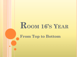 Room 16’s Year - Rancho Elementary School