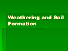 Weathering and Soil Formation