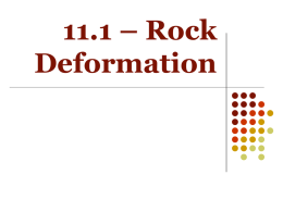 11.1 – Rock Deformation