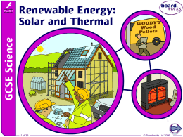 7. Renewable Energy: Solar and Thermal