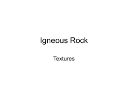 Igneous Rock - CoconinoHighSchool