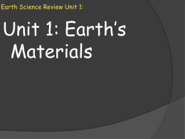 Earth Science Review Unit 1: