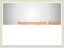 Metamorphic Rock - Nova Scotia Department of Education