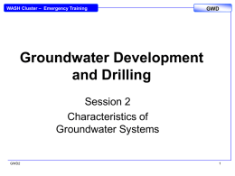 GWD2_PP_Characteristics of groundwater systems