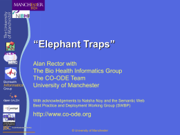 Elephant Traps - University of Manchester