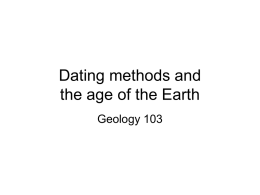 Dating methods