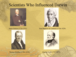 Scientists Who Influenced Darwin