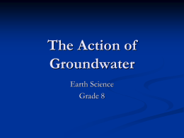 The Action of Groundwater