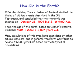 Age of the Earth I - PowerPoint Lecture Notes