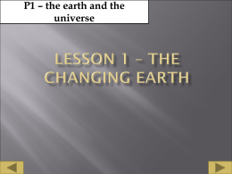 The changing Earth