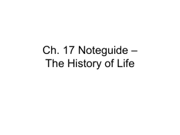 Ch. 17 Noteguide – The History of Life
