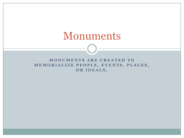 MONUMENTS PowerPoint