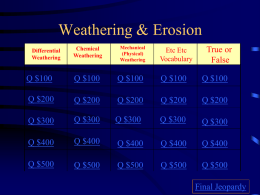 Weathering Jeopardy Game