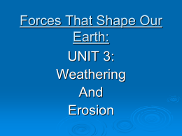 Forces That Shape Our Earth