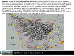 GEOSC 10: Unit 3: Plate Tectonics II