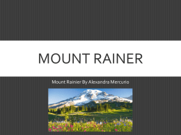 Mount Rainier Project Alexandra Mercurio