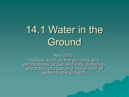 14.1 Water in the Ground