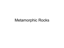 Metamorphic Rocks