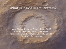 What is inside Mars crater?
