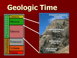 Geologic Time - for Jack L. Pierce