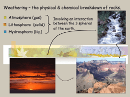Physical and Chemical Weathering