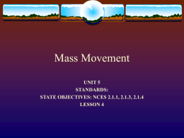 Mass Movement lesson 4