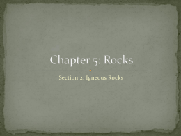 Chapter 2: Rocks
