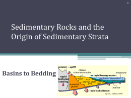 Sedimentary Rocks and the Origin of Sedimentary Strata