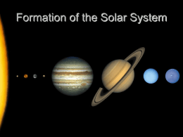 solar system formation notes