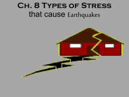 Types of Stress that cause Earthquakes