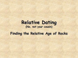 Finding Relative Age of Rocks