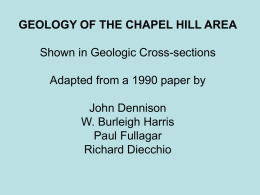 Geologic History of Chapel Hill
