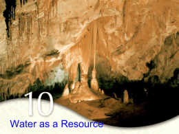 Water as a Resource