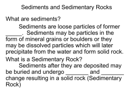 Sediments and Sedimentary Rocks