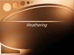 Weathering Notes